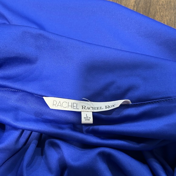 RACHEL Rachel Roy Vibrant Blue One-Shoulder Dress - Picture 3 of 3